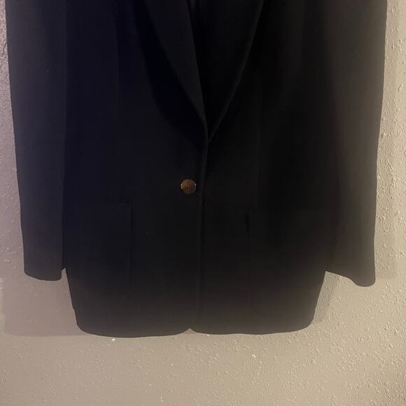 Vintage Saks Fifth Avenue Women's Sz 12 Blazer Black Feels like Wool Old Money - Picture 6 of 16